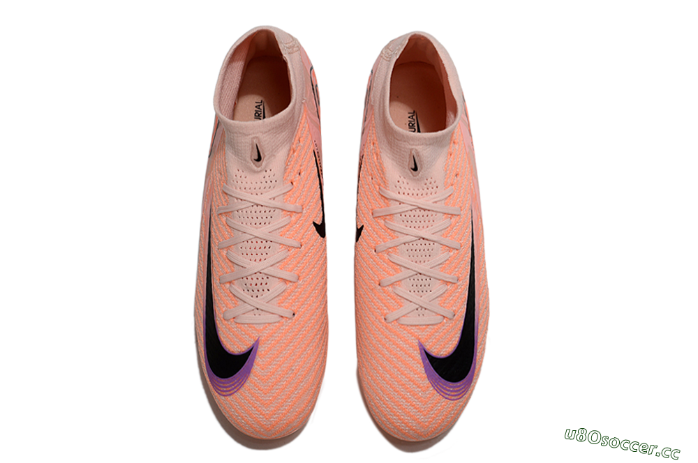 Unisex Nike Air Zoom Mercurial Superfly 10 Elite FG Firm Ground High-Tops Football Boots - Pink/Black/Purple 4