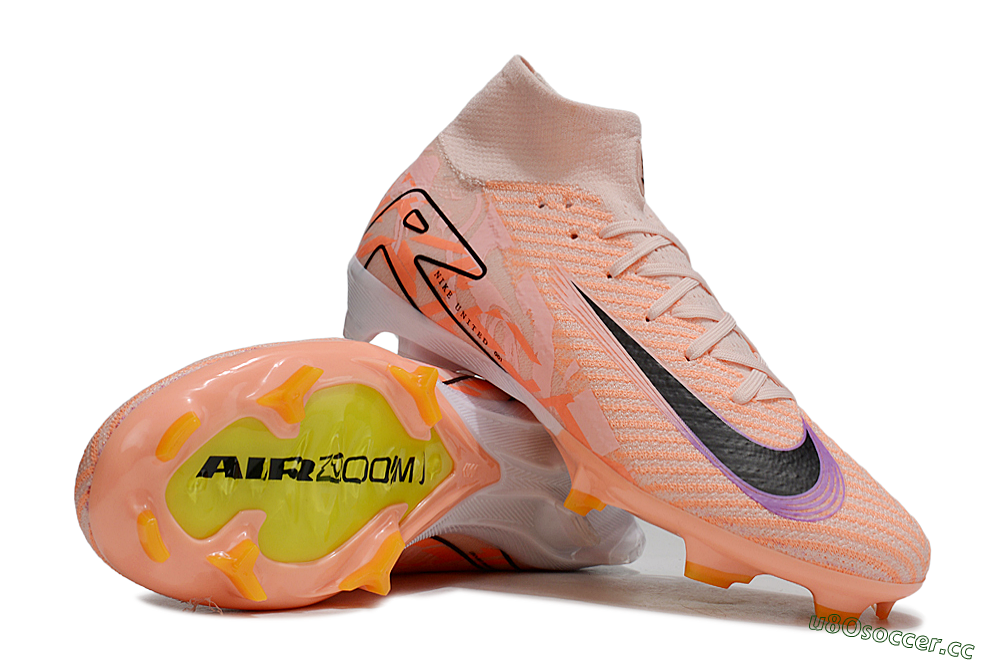 Unisex Nike Air Zoom Mercurial Superfly 10 Elite FG Firm Ground High-Tops Football Boots - Pink/Black/Purple 3