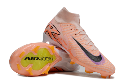 Unisex Nike Air Zoom Mercurial Superfly 10 Elite FG Firm Ground High-Tops Football Boots - Pink/Black/Purple