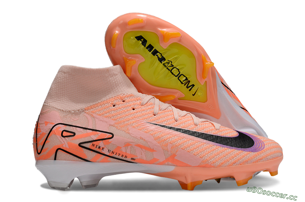 Unisex Nike Air Zoom Mercurial Superfly 10 Elite FG Firm Ground High-Tops Football Boots - Pink/Black/Purple 2