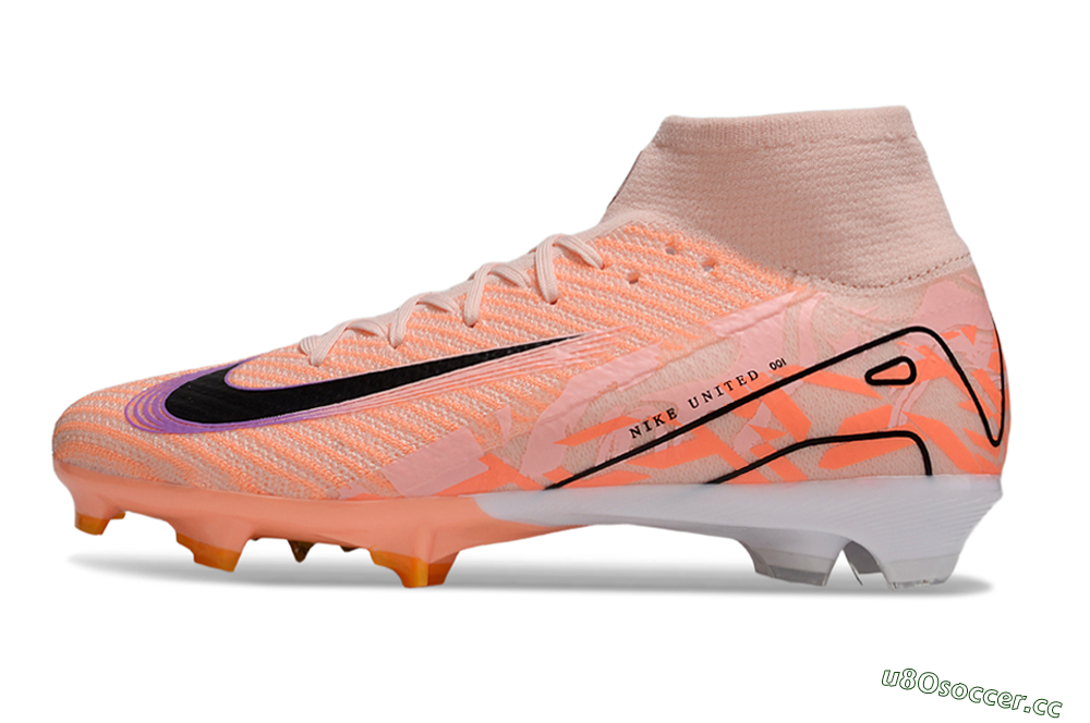 Unisex Nike Air Zoom Mercurial Superfly 10 Elite FG Firm Ground High-Tops Football Boots - Pink/Black/Purple 0