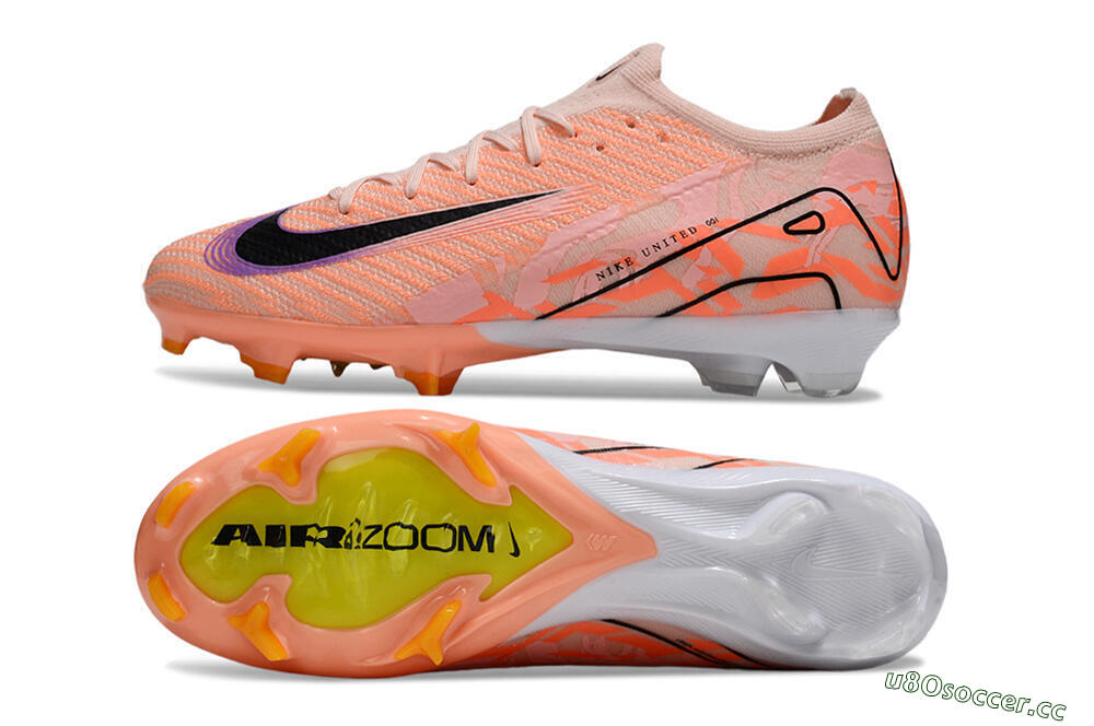 Unisex Nike Air Zoom Mercurial Vapor 16 Elite FG Firm Ground Low-Tops Football Boots - Orange/Black/Purple 1
