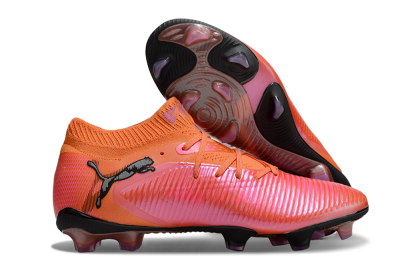 Men's Puma Future 8 Ultimate FG Firm Ground Low-Tops Football Boots - Orange/Pink/Black