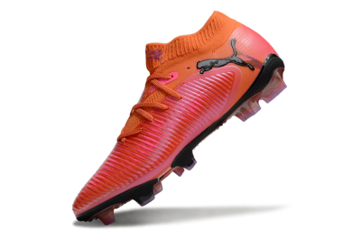 Men's Puma Future 8 Ultimate FG Firm Ground Low-Tops Football Boots - Orange/Pink/Black