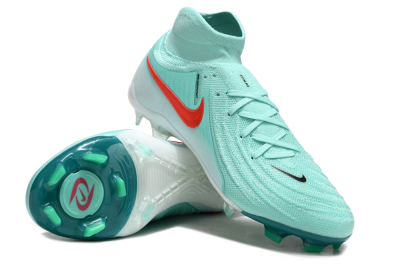 Men's Nike Phantom Luna Elite NU FG Firm Ground High-Tops Football Boots - Jade/Red/White