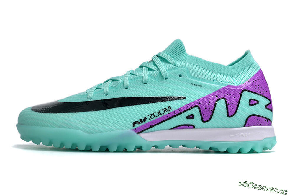 Unisex Nike Air Zoom Mercurial Vapor 16 Elite TF Artificial Turf Low-Tops Football Shoes - Jade/Black/Purple 0