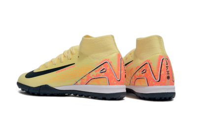 Kids Nike Air Zoom Mercurial Superfly 10 Elite TF Artificial Turf High-Tops Football Shoes - Yellow/Black/Red
