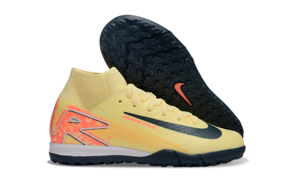 Kids Nike Air Zoom Mercurial Superfly 10 Elite TF Artificial Turf High-Tops Football Shoes - Yellow/Black/Red