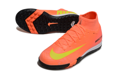 Kids Nike Air Zoom Mercurial Superfly 10 Elite TF Artificial Turf High-Tops Football Shoes - Red/Yellow/Black