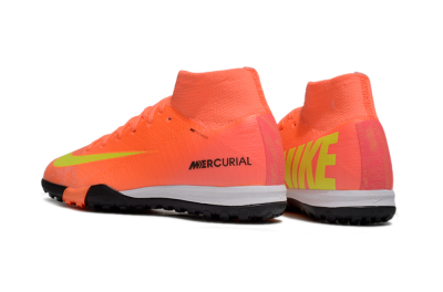Kids Nike Air Zoom Mercurial Superfly 10 Elite TF Artificial Turf High-Tops Football Shoes - Red/Yellow/Black