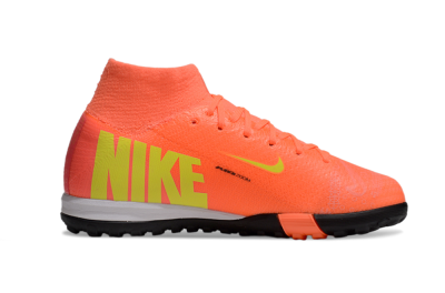 Kids Nike Air Zoom Mercurial Superfly 10 Elite TF Artificial Turf High-Tops Football Shoes - Red/Yellow/Black