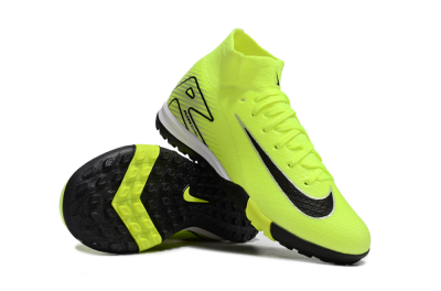 Kids Nike Air Zoom Mercurial Superfly 10 Elite TF Artificial Turf High-Tops Football Shoes - Yellow/Black/Silver