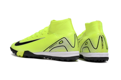 Kids Nike Air Zoom Mercurial Superfly 10 Elite TF Artificial Turf High-Tops Football Shoes - Yellow/Black/Silver