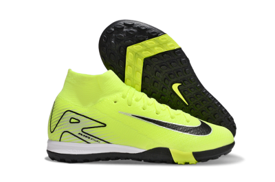 Kids Nike Air Zoom Mercurial Superfly 10 Elite TF Artificial Turf High-Tops Football Shoes - Yellow/Black/Silver