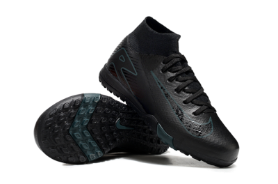Kids Nike Air Zoom Mercurial Superfly 10 Elite TF Artificial Turf High-Tops Football Shoes - Black/Blue