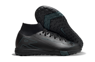 Kids Nike Air Zoom Mercurial Superfly 10 Elite TF Artificial Turf High-Tops Football Shoes - Black/Blue
