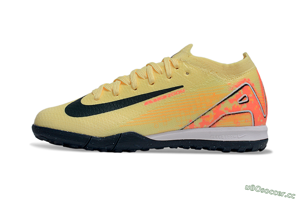 Kids Nike Air Zoom Mercurial Vapor 16 Elite TF Artificial Turf Low-Tops Football Shoes - Yellow/Black/Red 0