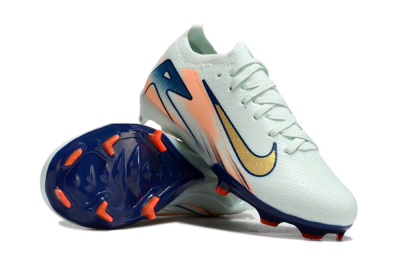 Kids Nike Air Zoom Mercurial Vapor 16 Elite FG Firm Ground Low-Tops Football Boots - Jade/Blue/Gold