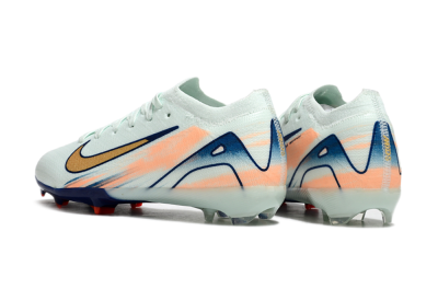 Kids Nike Air Zoom Mercurial Vapor 16 Elite FG Firm Ground Low-Tops Football Boots - Jade/Blue/Gold