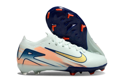 Kids Nike Air Zoom Mercurial Vapor 16 Elite FG Firm Ground Low-Tops Football Boots - Jade/Blue/Gold