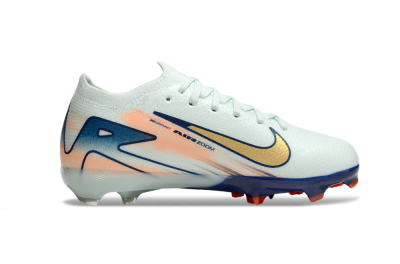 Kids Nike Air Zoom Mercurial Vapor 16 Elite FG Firm Ground Low-Tops Football Boots - Jade/Blue/Gold