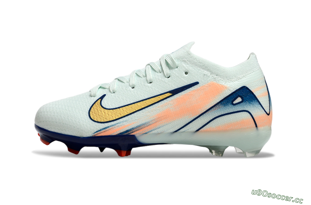 Kids Nike Air Zoom Mercurial Vapor 16 Elite FG Firm Ground Low-Tops Football Boots - Jade/Blue/Gold 0