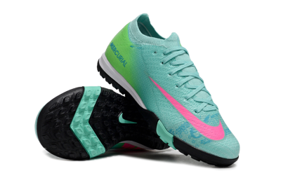 Kids Nike Air Zoom Mercurial Vapor 16 Elite TF Artificial Turf Low-Tops Football Shoes - Jade/Yellow/Pink
