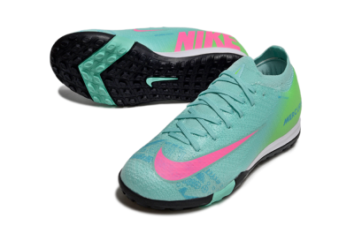 Kids Nike Air Zoom Mercurial Vapor 16 Elite TF Artificial Turf Low-Tops Football Shoes - Jade/Yellow/Pink