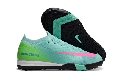 Kids Nike Air Zoom Mercurial Vapor 16 Elite TF Artificial Turf Low-Tops Football Shoes - Jade/Yellow/Pink