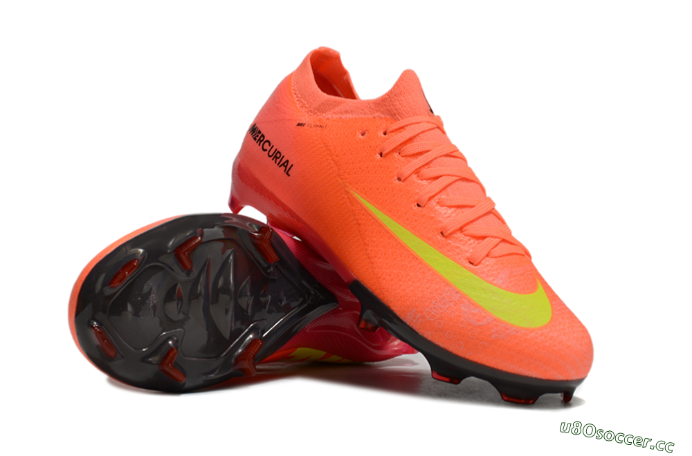 Kids Nike Air Zoom Mercurial Vapor 16 Elite FG Firm Ground Low-Tops Football Boots - Red/Yellow/Black 1