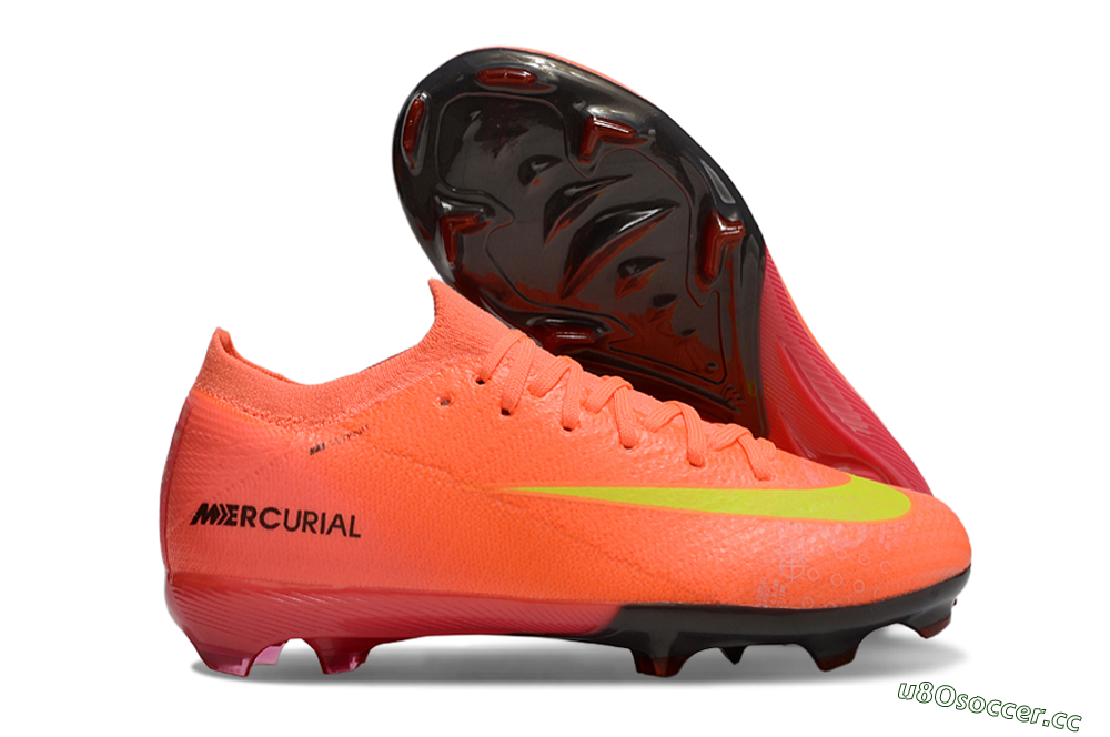 Kids Nike Air Zoom Mercurial Vapor 16 Elite FG Firm Ground Low-Tops Football Boots - Red/Yellow/Black 2