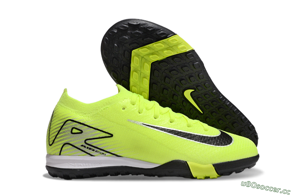 Kids Nike Air Zoom Mercurial Vapor 16 Elite TF Artificial Turf Low-Tops Football Shoes - Yellow/Black/Silver 2
