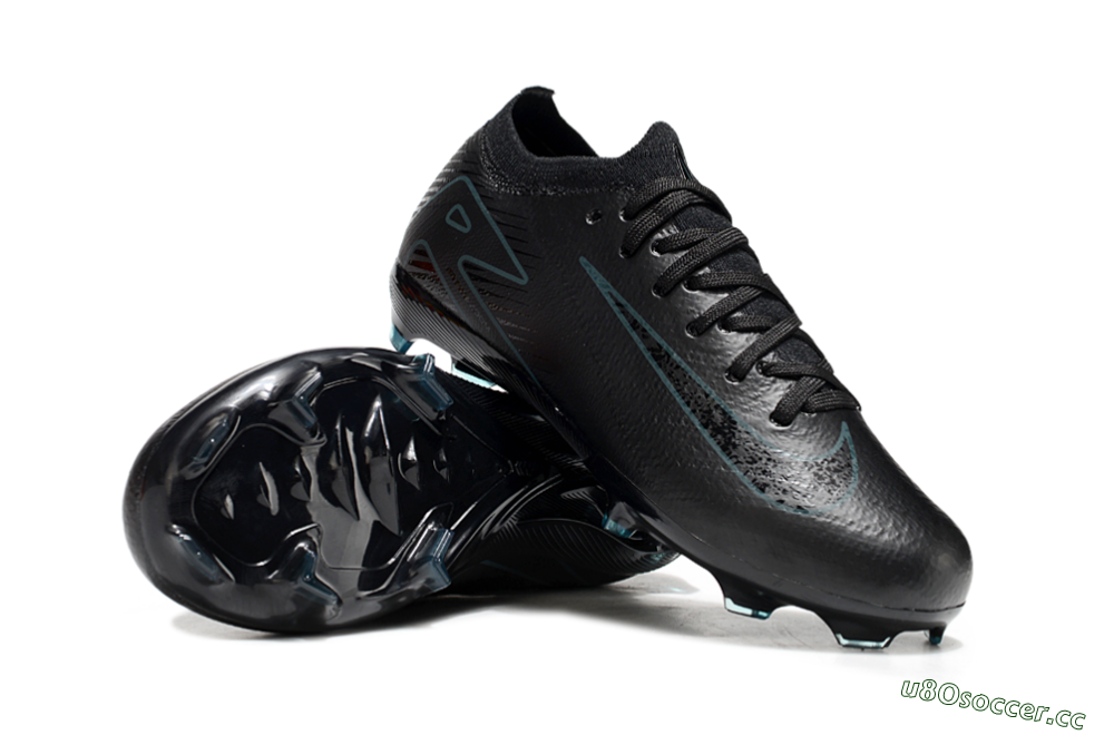 Kids Nike Air Zoom Mercurial Vapor 16 Elite FG Firm Ground Low-Tops Football Boots - Black/Blue 1