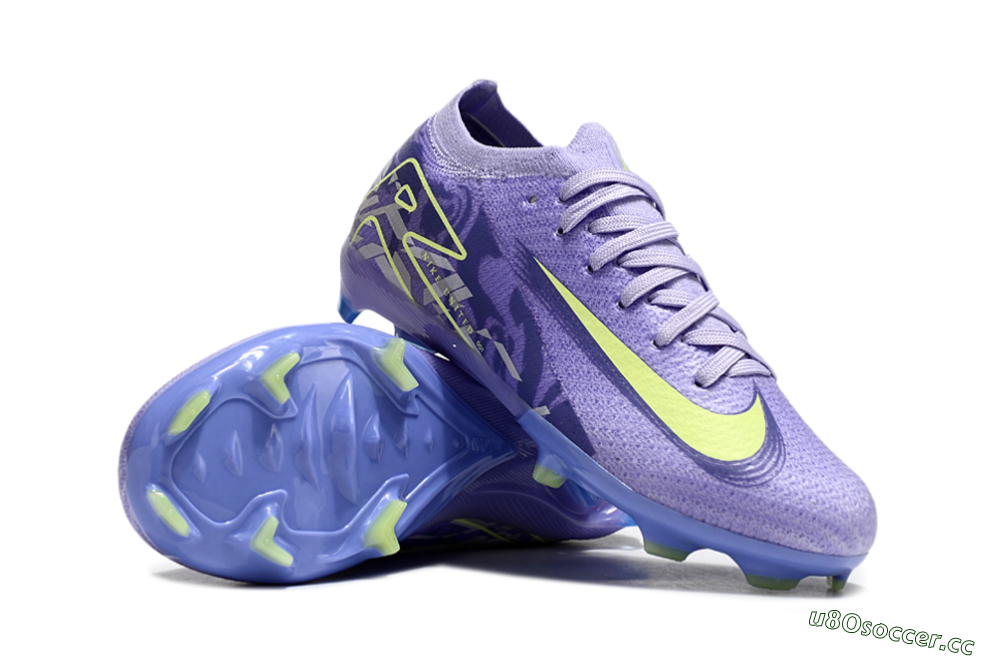 Kids Nike Air Zoom Mercurial Vapor 16 Elite FG Firm Ground Low-Tops Football Boots - Purple/Yellow 1