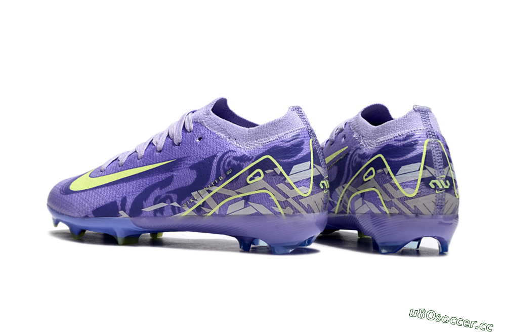 Kids Nike Air Zoom Mercurial Vapor 16 Elite FG Firm Ground Low-Tops Football Boots - Purple/Yellow 5