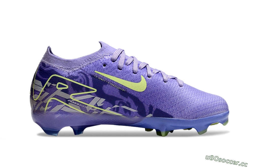 Kids Nike Air Zoom Mercurial Vapor 16 Elite FG Firm Ground Low-Tops Football Boots - Purple/Yellow 4