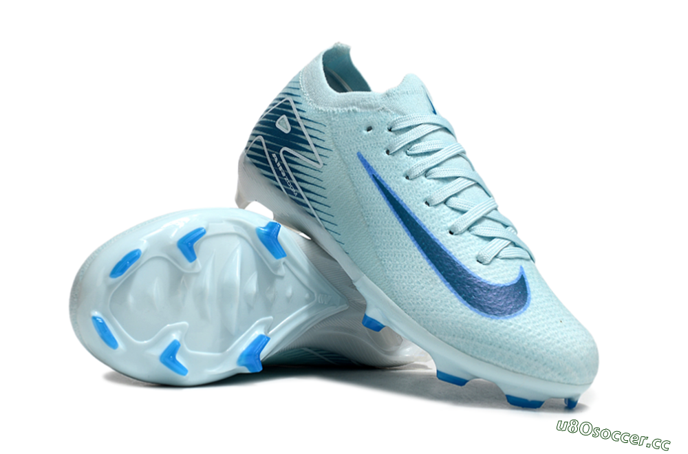 Kids Nike Air Zoom Mercurial Vapor 16 Elite FG Firm Ground Low-Tops Football Boots - Jade/Blue/White 1