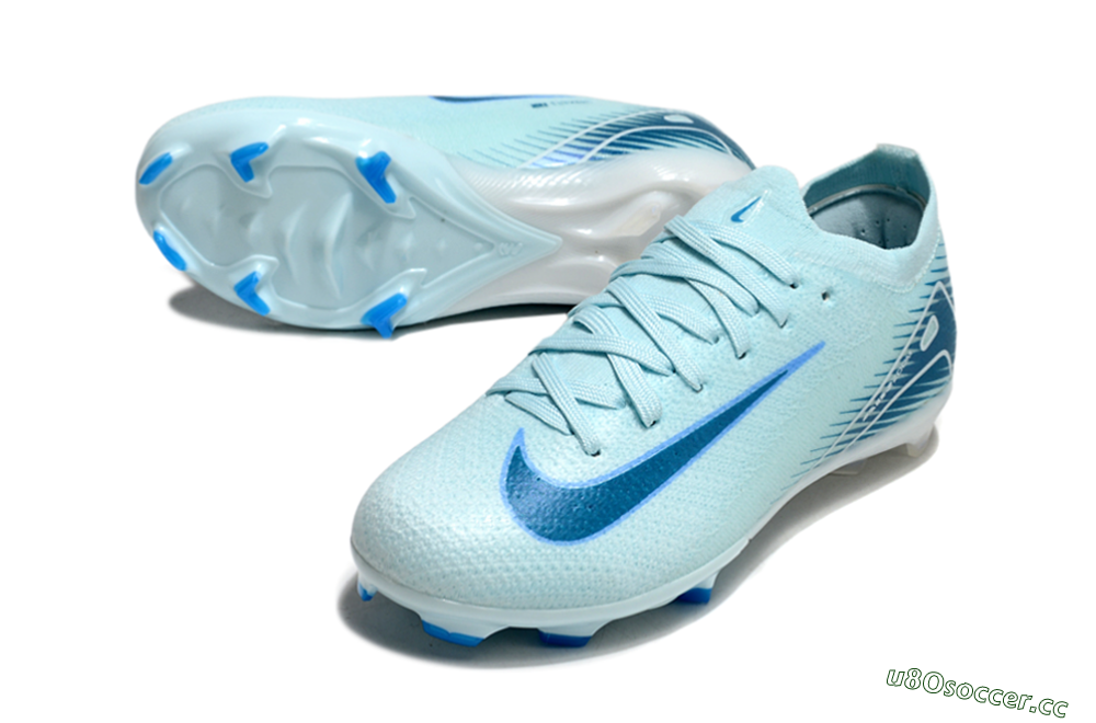 Kids Nike Air Zoom Mercurial Vapor 16 Elite FG Firm Ground Low-Tops Football Boots - Jade/Blue/White 3