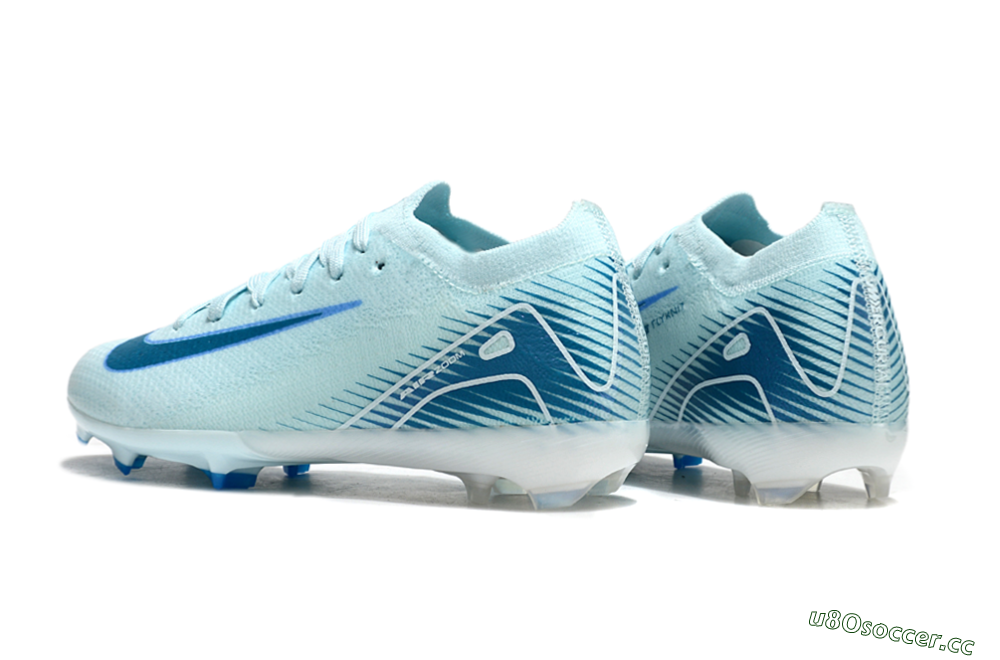 Kids Nike Air Zoom Mercurial Vapor 16 Elite FG Firm Ground Low-Tops Football Boots - Jade/Blue/White 5