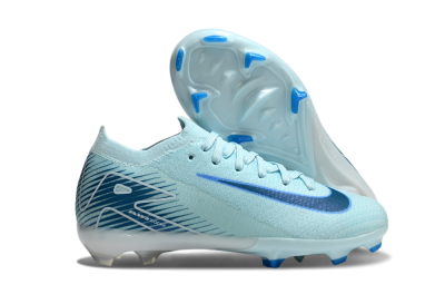 Kids Nike Air Zoom Mercurial Vapor 16 Elite FG Firm Ground Low-Tops Football Boots - Jade/Blue/White