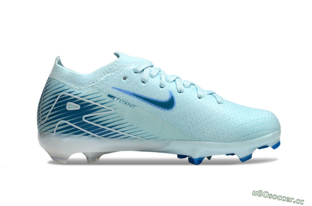 Kids Nike Air Zoom Mercurial Vapor 16 Elite FG Firm Ground Low-Tops Football Boots - Jade/Blue/White 4