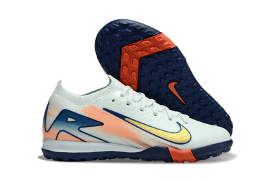 Kids Nike Air Zoom Mercurial Vapor 16 Elite TF Artificial Turf Low-Tops Football Shoes - Jade/Blue/Gold