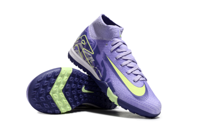 Kids Nike Air Zoom Mercurial Superfly 10 Elite TF Artificial Turf High-Tops Football Shoes - Purple/Yellow