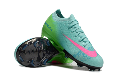 Kids Nike Air Zoom Mercurial Vapor 16 Elite FG Firm Ground Low-Tops Football Boots - Jade/Yellow/Pink