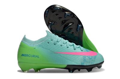 Kids Nike Air Zoom Mercurial Vapor 16 Elite FG Firm Ground Low-Tops Football Boots - Jade/Yellow/Pink