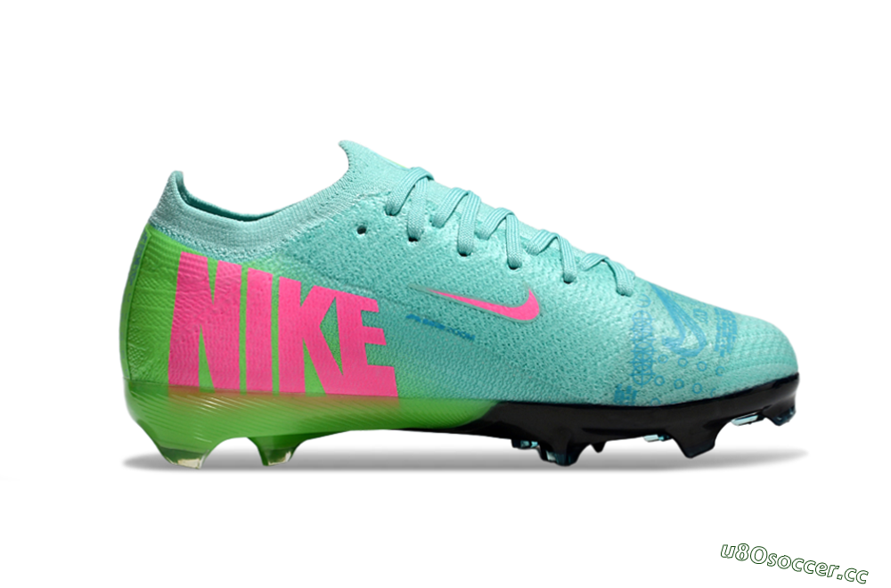 Kids Nike Air Zoom Mercurial Vapor 16 Elite FG Firm Ground Low-Tops Football Boots - Jade/Yellow/Pink 4