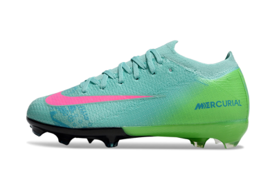 Kids Nike Air Zoom Mercurial Vapor 16 Elite FG Firm Ground Low-Tops Football Boots - Jade/Yellow/Pink