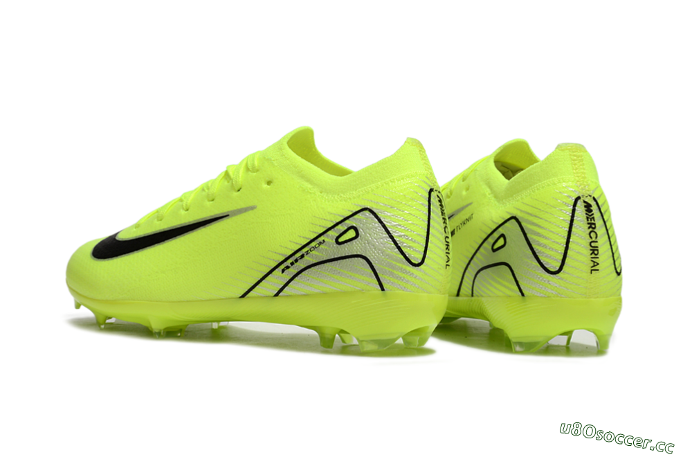 Kids Nike Air Zoom Mercurial Vapor 16 Elite FG Firm Ground Low-Tops Football Boots - Yellow/Black/Silver 5