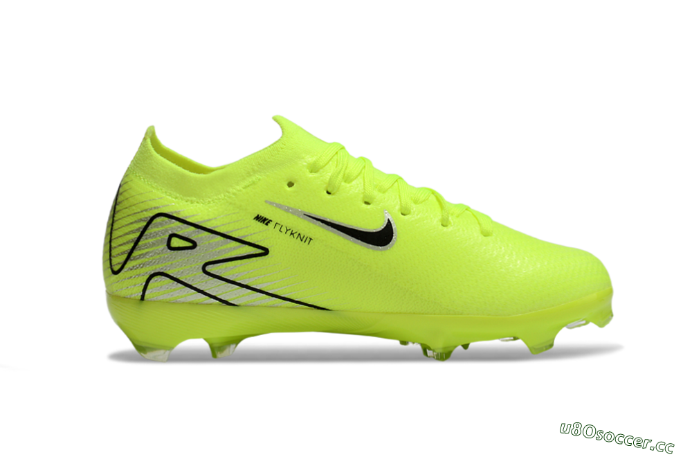 Kids Nike Air Zoom Mercurial Vapor 16 Elite FG Firm Ground Low-Tops Football Boots - Yellow/Black/Silver 4