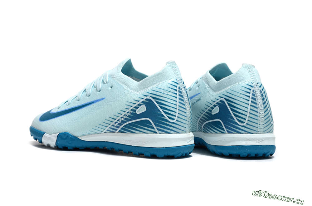 Kids Nike Air Zoom Mercurial Vapor 16 Elite TF Artificial Turf Low-Tops Football Shoes - Jade/Blue 5